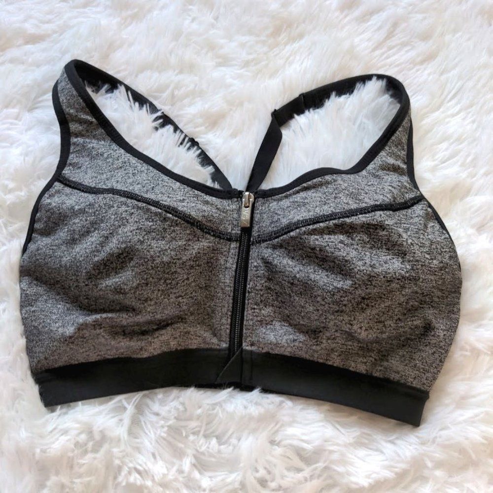 Victoria's Secret VSX Sports Bra Gray Yoga Athletic Gym Athleisure Size 32C
